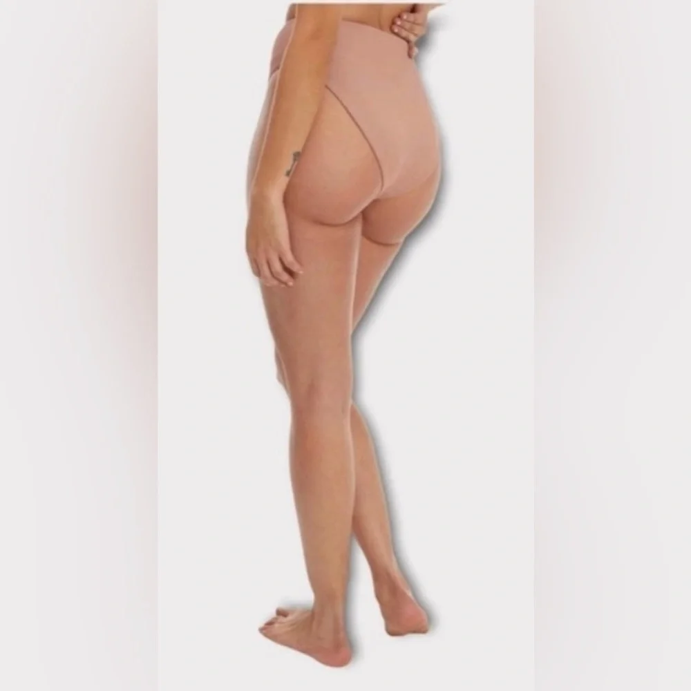 NWT Good American ‘Rib Better Bikini Cheeky’ Bottom in Desert Rose, Size Large
